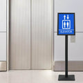 Vidaxl pedestal posterstand zilver a3 pvc en gietijzer
