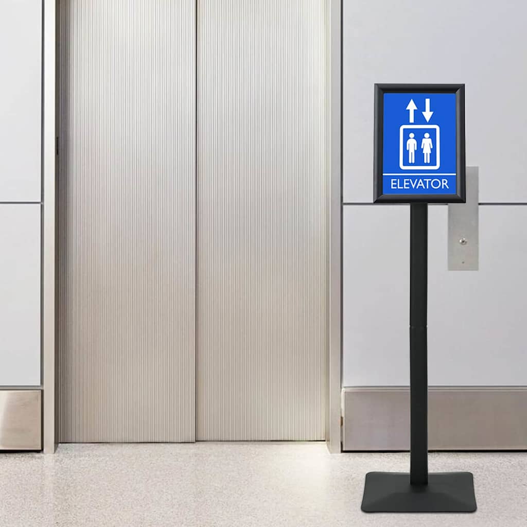 Vidaxl posterstandaard met voet a4 gietijzer zwart