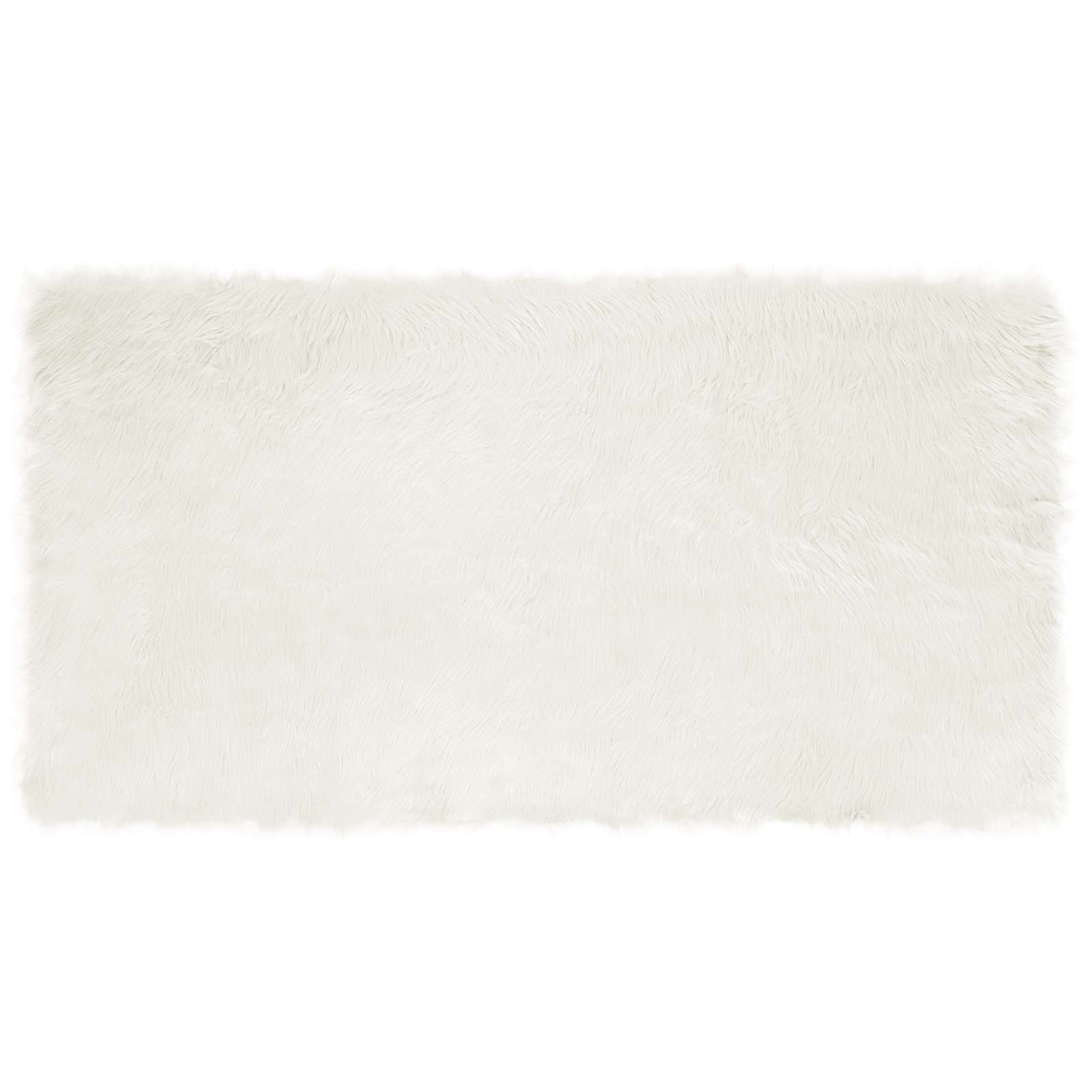 Vidaxl nep schapenvacht tapijt tafalla wit 80 x 150 cm polyester