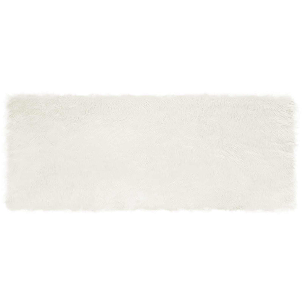 Vidaxl nep schapenvacht tapijt tafalla wit 80 x 200 cm polyester