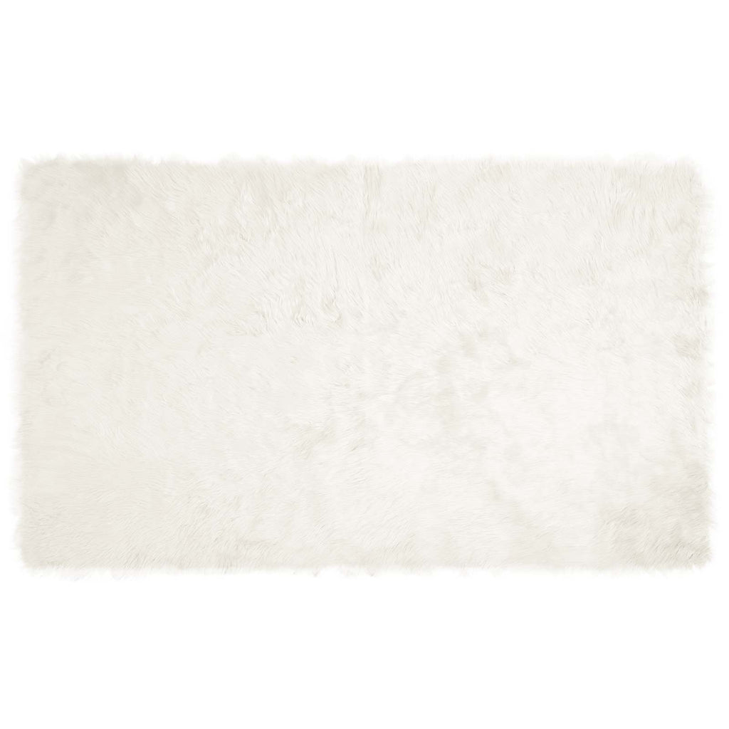 Vidaxl nep schapenvacht tapijt tafalla wit 100 x 200 cm polyester