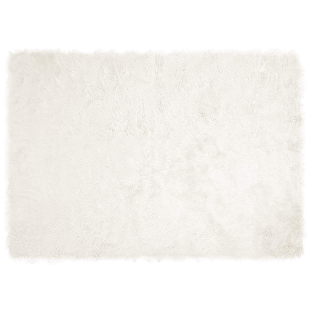 Vidaxl nep schapenvacht tapijt tafalla wit 140 x 200 cm polyester