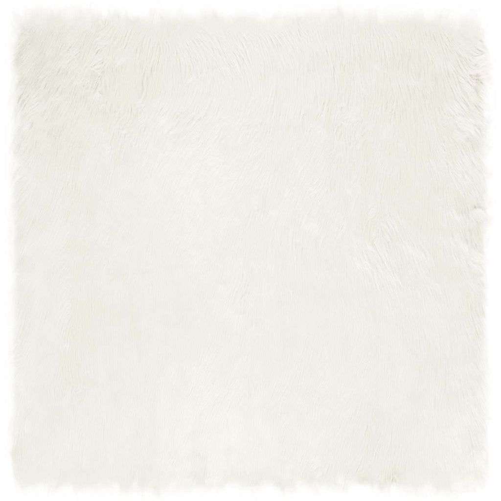 Vidaxl nep schapenvacht tapijt tafalla wit 200 x 200 cm polyester