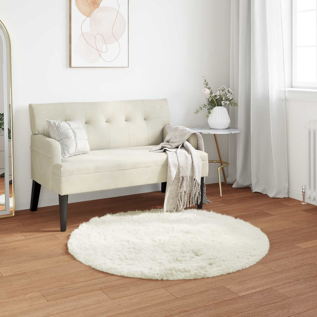 Vidaxl nep schapenvacht tapijt tafalla wit ø 100 cm polyester