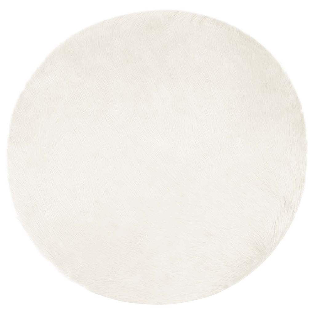 Vidaxl nep schapenvacht tapijt tafalla wit ø 100 cm polyester
