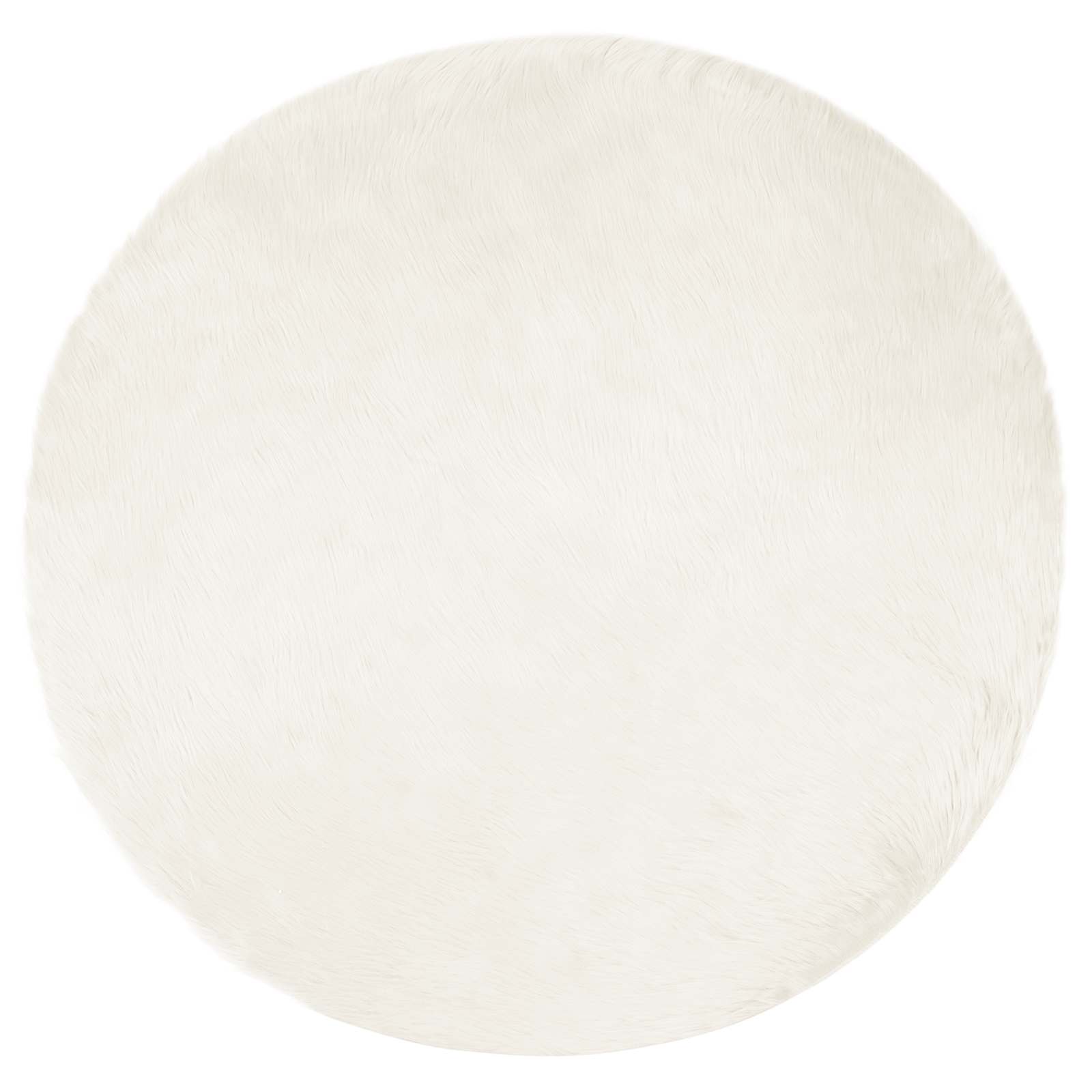 Vidaxl nep schapenvacht tapijt tafalla wit ø 120 cm polyester