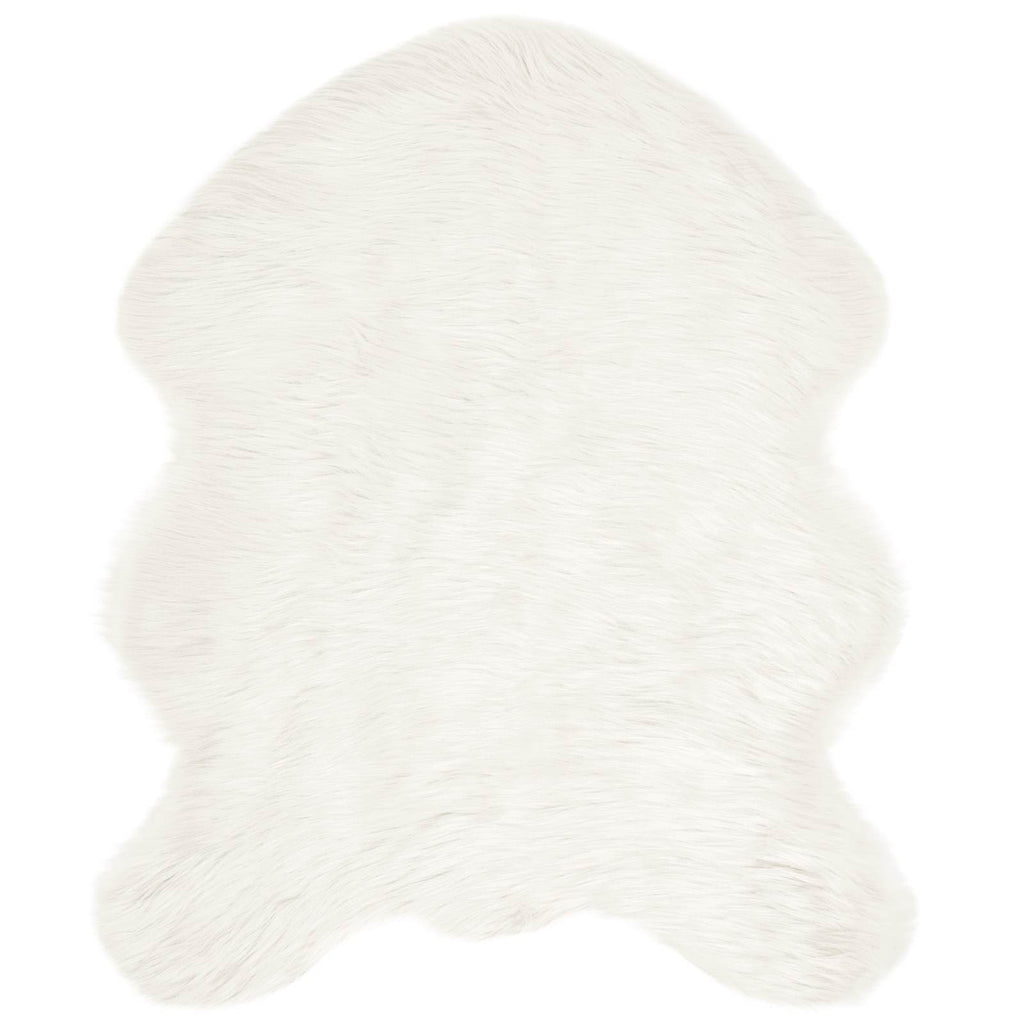 Vidaxl nep schapenvacht tapijt tafalla wit 50 x 80 cm polyester