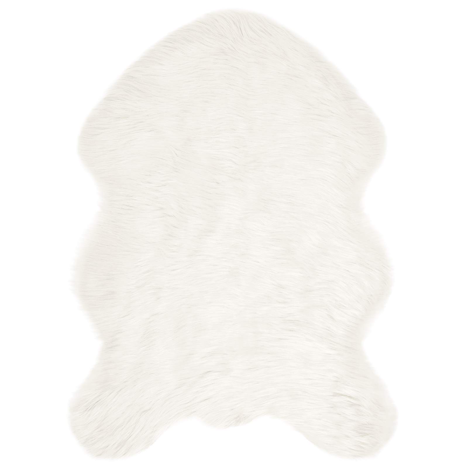 Vidaxl nep schapenvacht tapijt tafalla wit 60 x 90 cm polyester