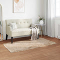 Vidaxl nep schapenvacht tapijt tafalla beige 60 x 110 cm polyester