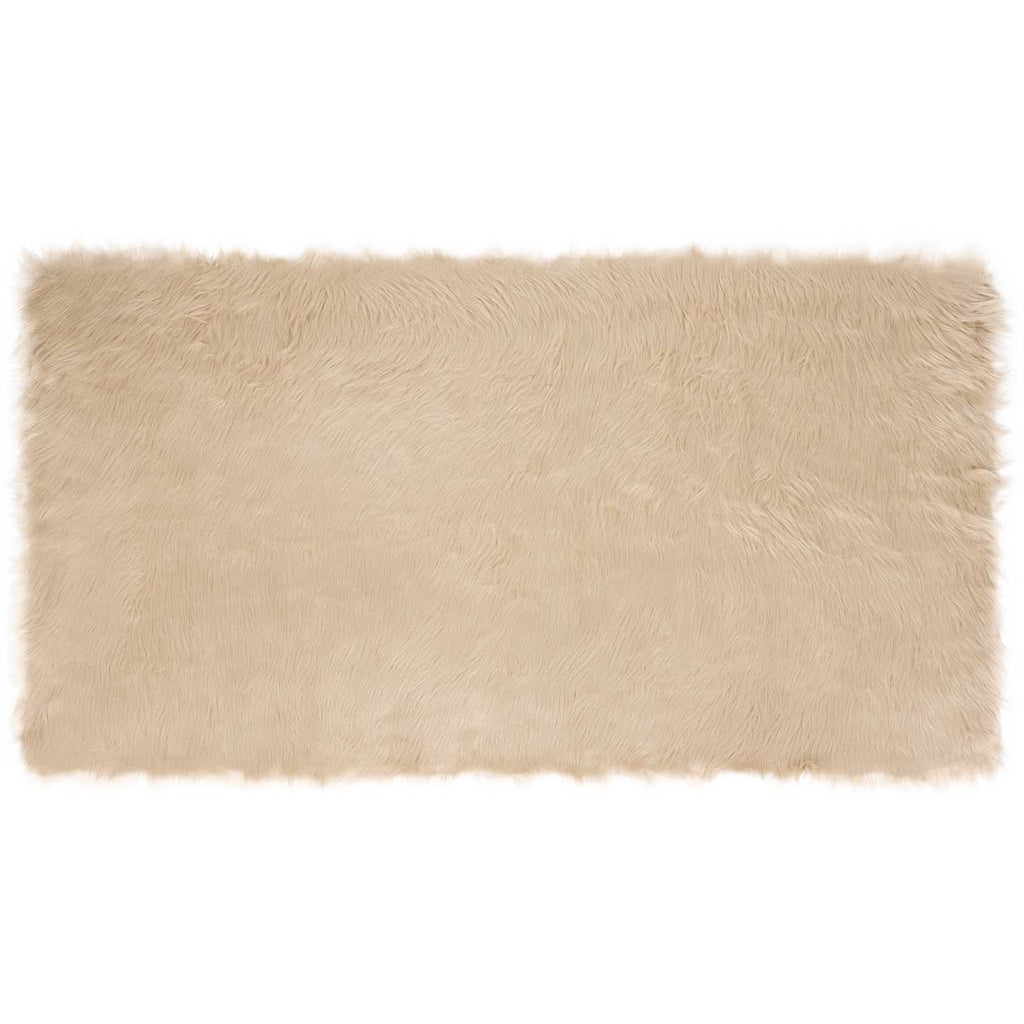 Vidaxl nep schapenvacht tapijt tafalla beige 80 x 150 cm polyester