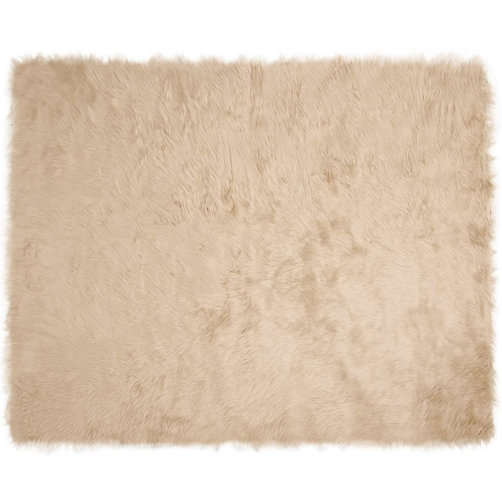 Vidaxl nep schapenvacht tapijt tafalla beige 200 x 280 cm polyester