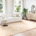 Vidaxl nep schapenvacht tapijt tafalla beige 240 x 340 cm polyester