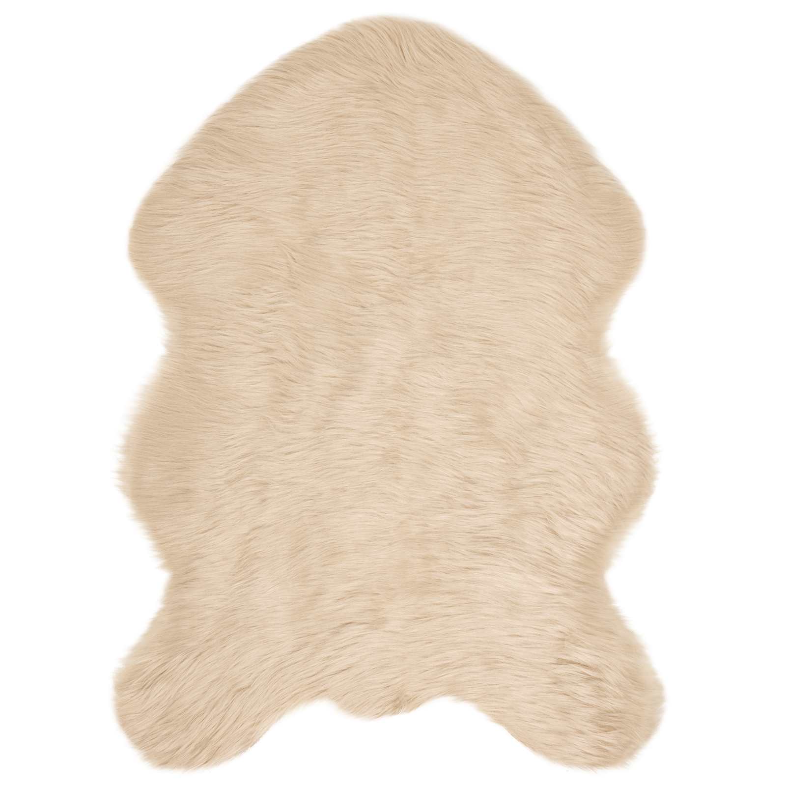 Vidaxl nep schapenvacht tapijt tafalla beige 60 x 90 cm polyester