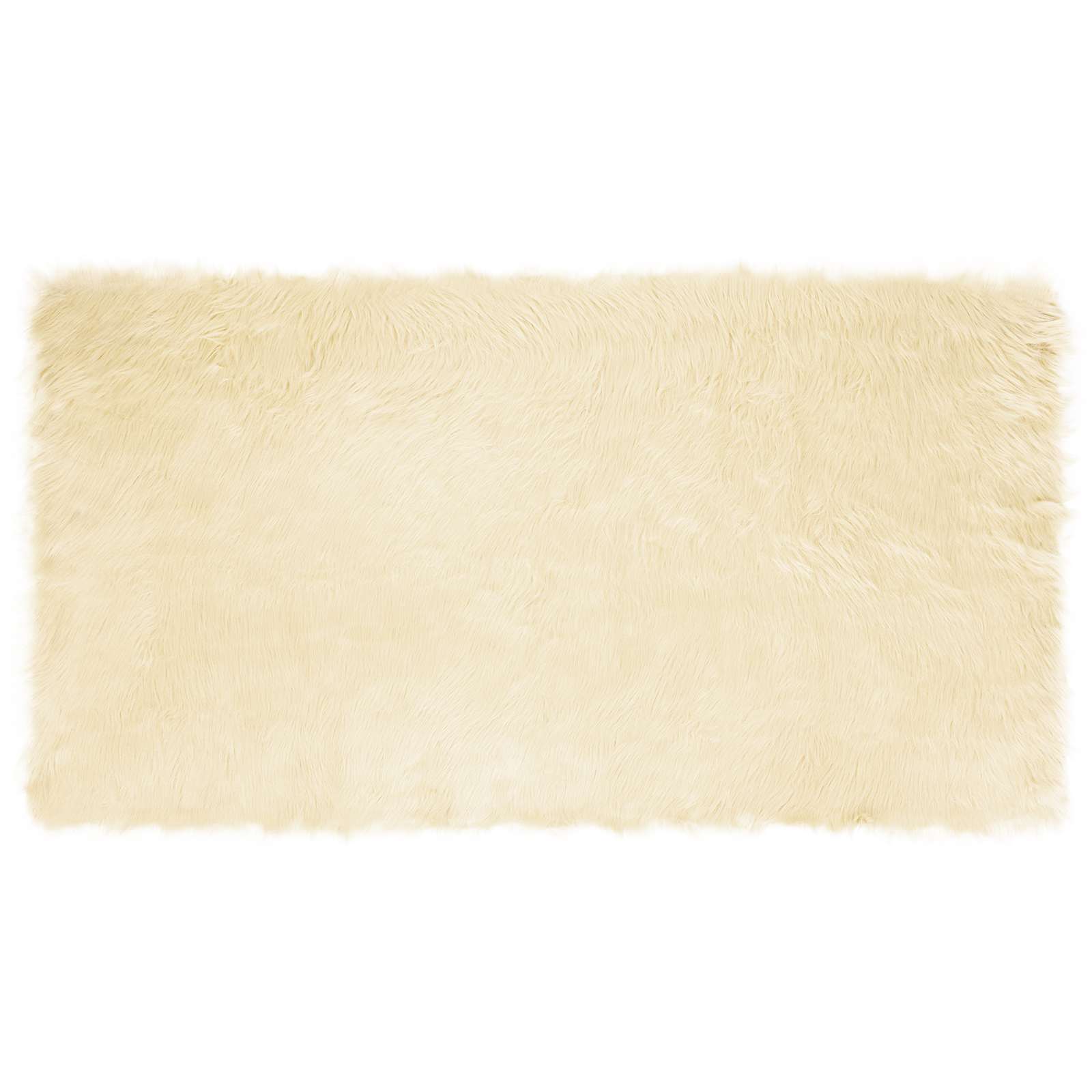 Vidaxl nep schapenvacht tapijt tafalla crème 60 x 110 cm polyester