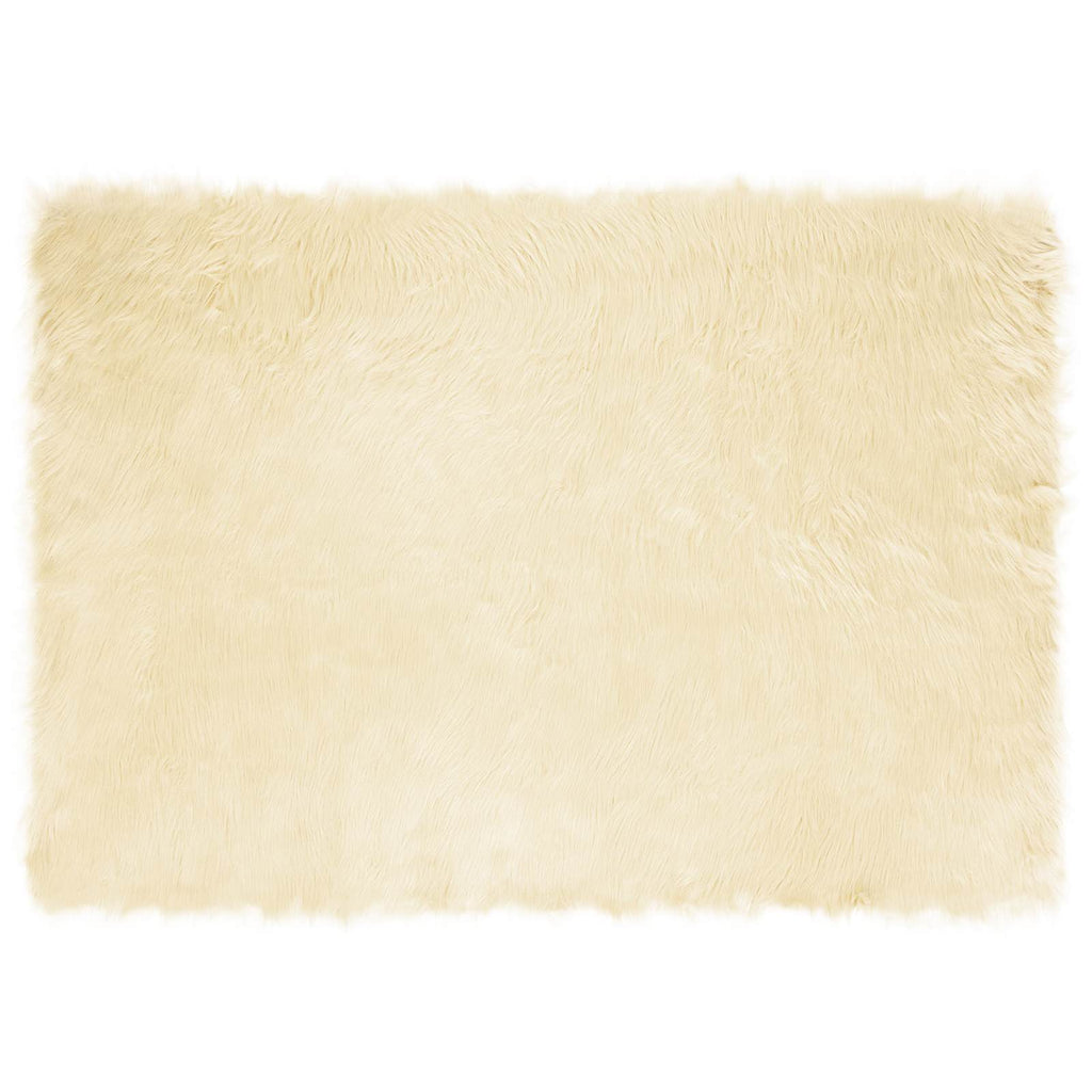 Vidaxl nep schapenvacht tapijt tafalla crème 160 x 230 cm polyester