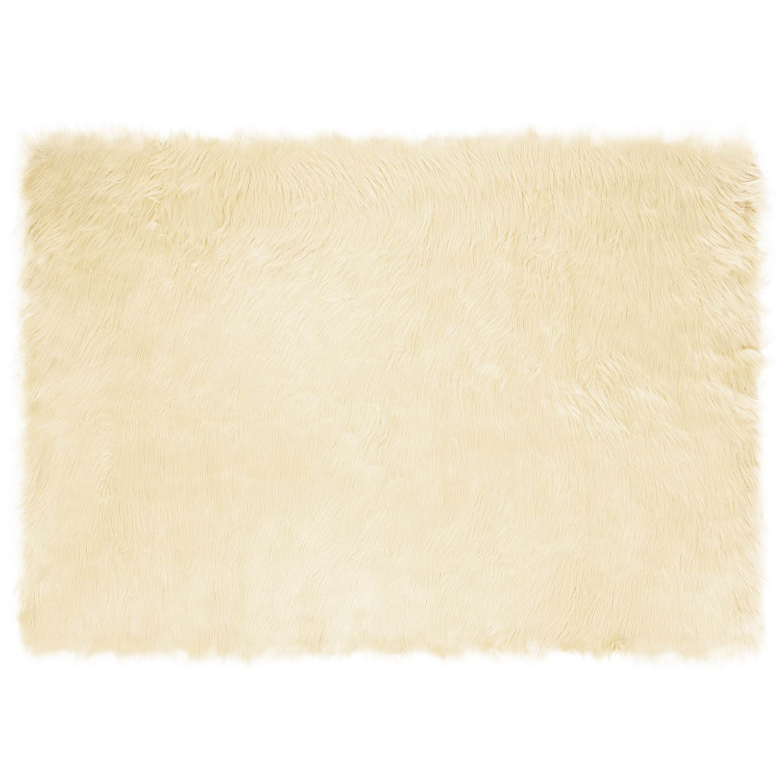 Vidaxl nep schapenvacht tapijt tafalla crème 160 x 230 cm polyester