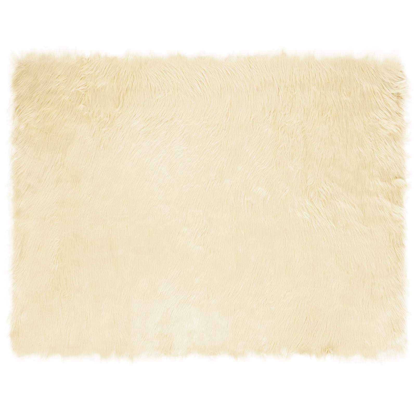 Vidaxl nep schapenvacht tapijt tafalla crème 240 x 340 cm polyester