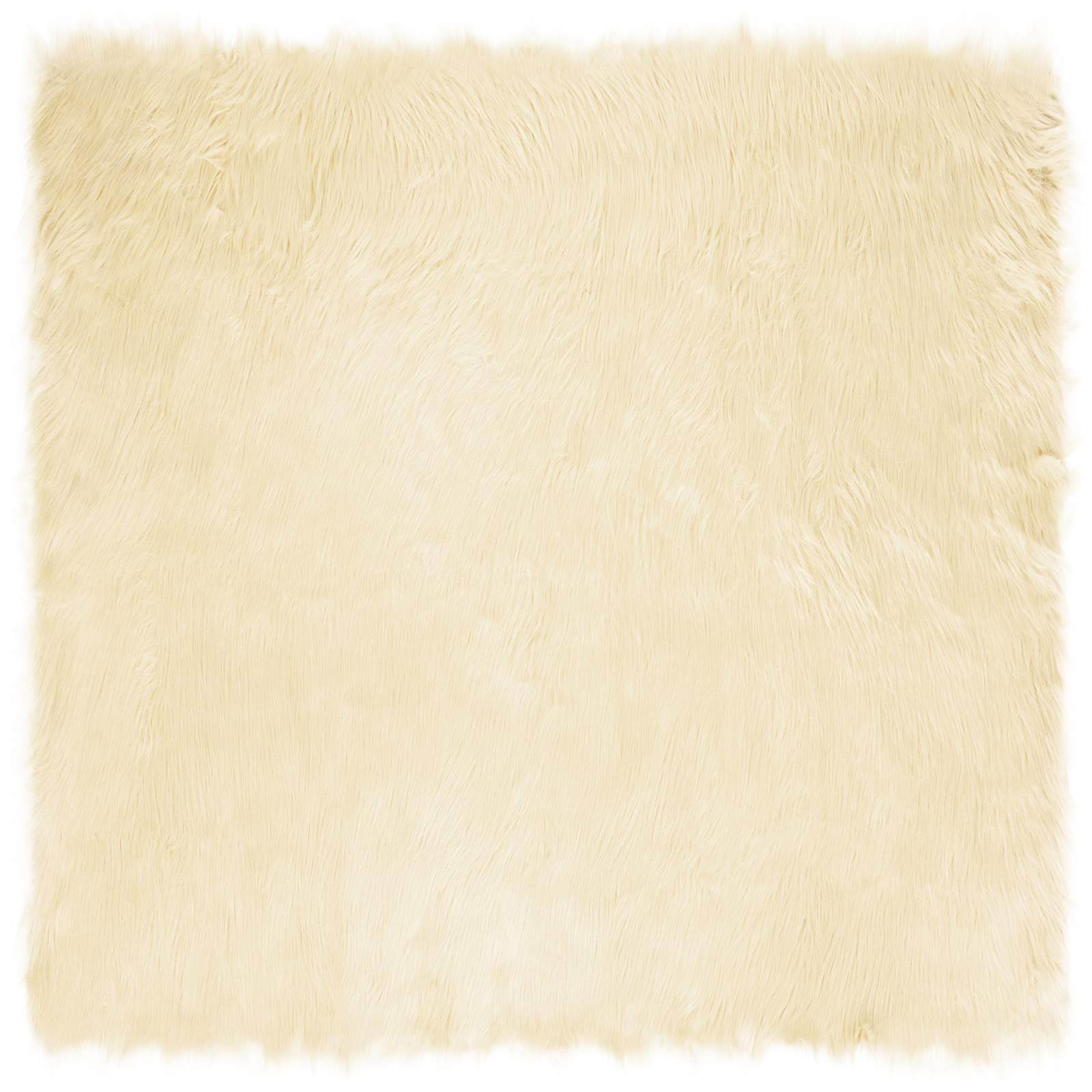 Vidaxl nep schapenvacht tapijt tafalla crème 120 x 120 cm polyester