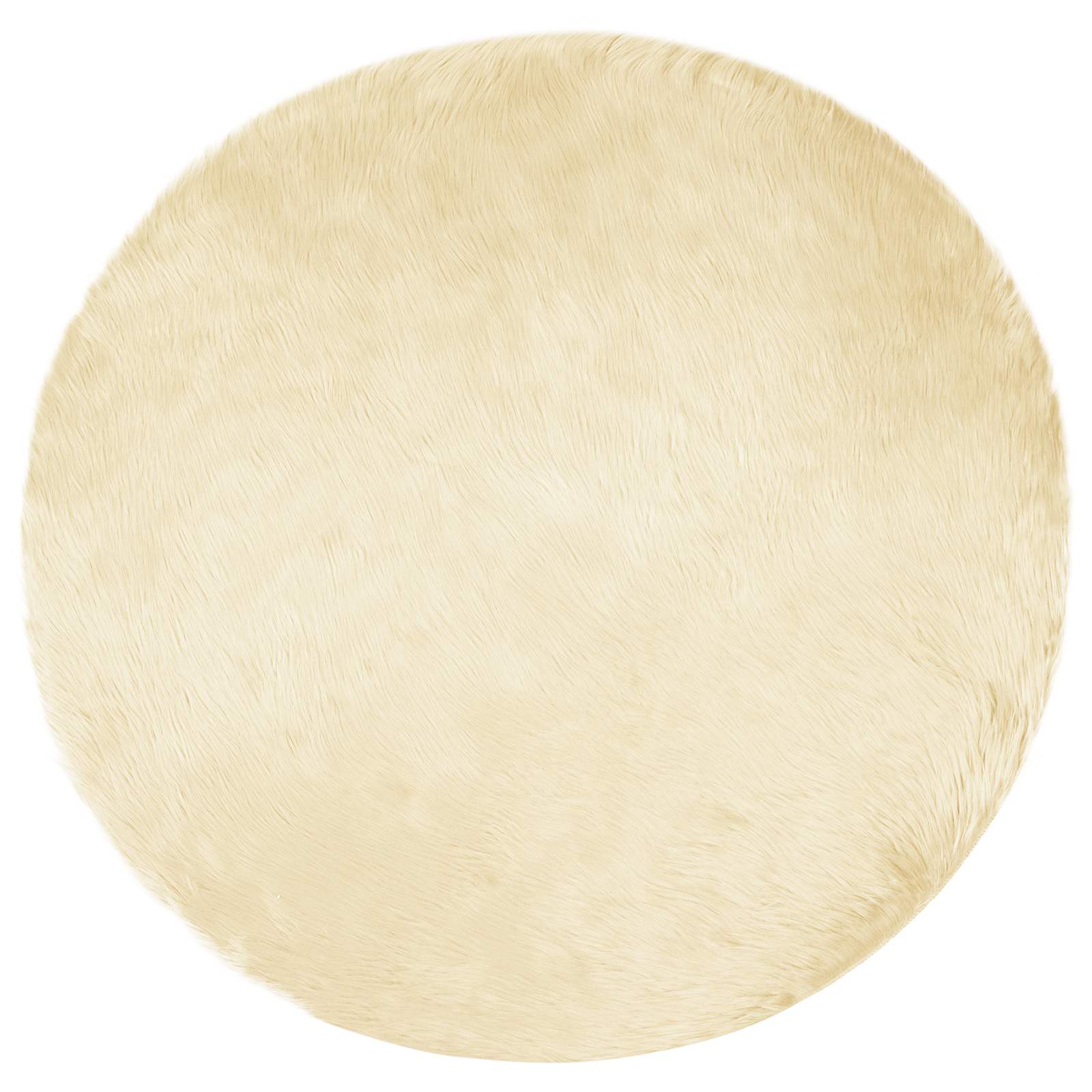 Vidaxl nep schapenvacht tapijt tafalla crème ø 160 cm polyester