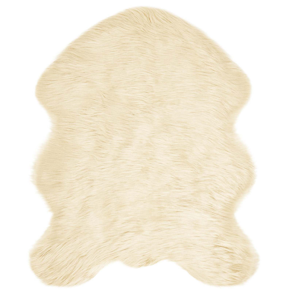 Vidaxl nep schapenvacht tapijt tafalla crème 50 x 80 cm polyester