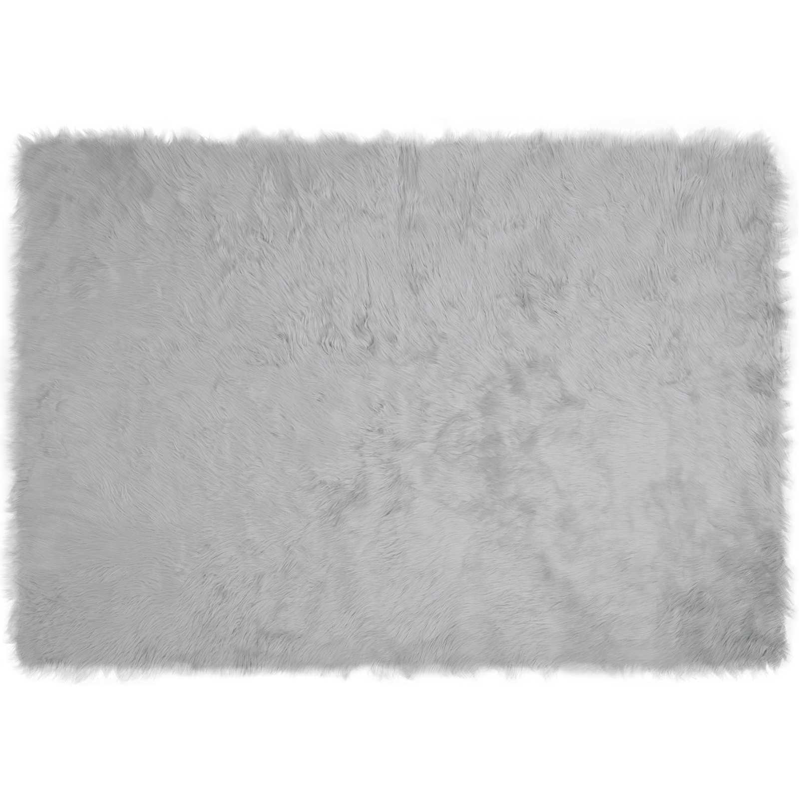 Vidaxl nep schapenvacht tapijt tafalla grijs 120 x 170 cm polyester