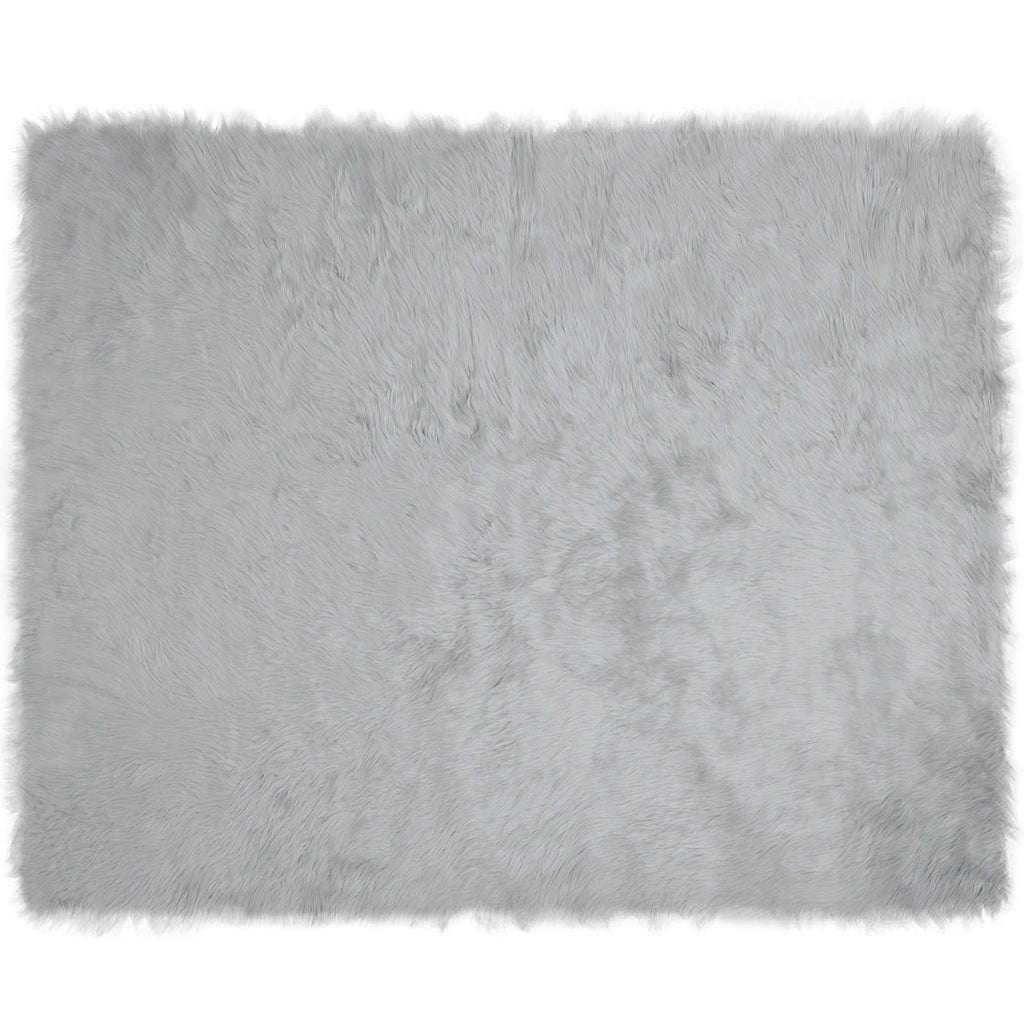 Vidaxl nep schapenvacht tapijt tafalla grijs 200 x 280 cm polyester
