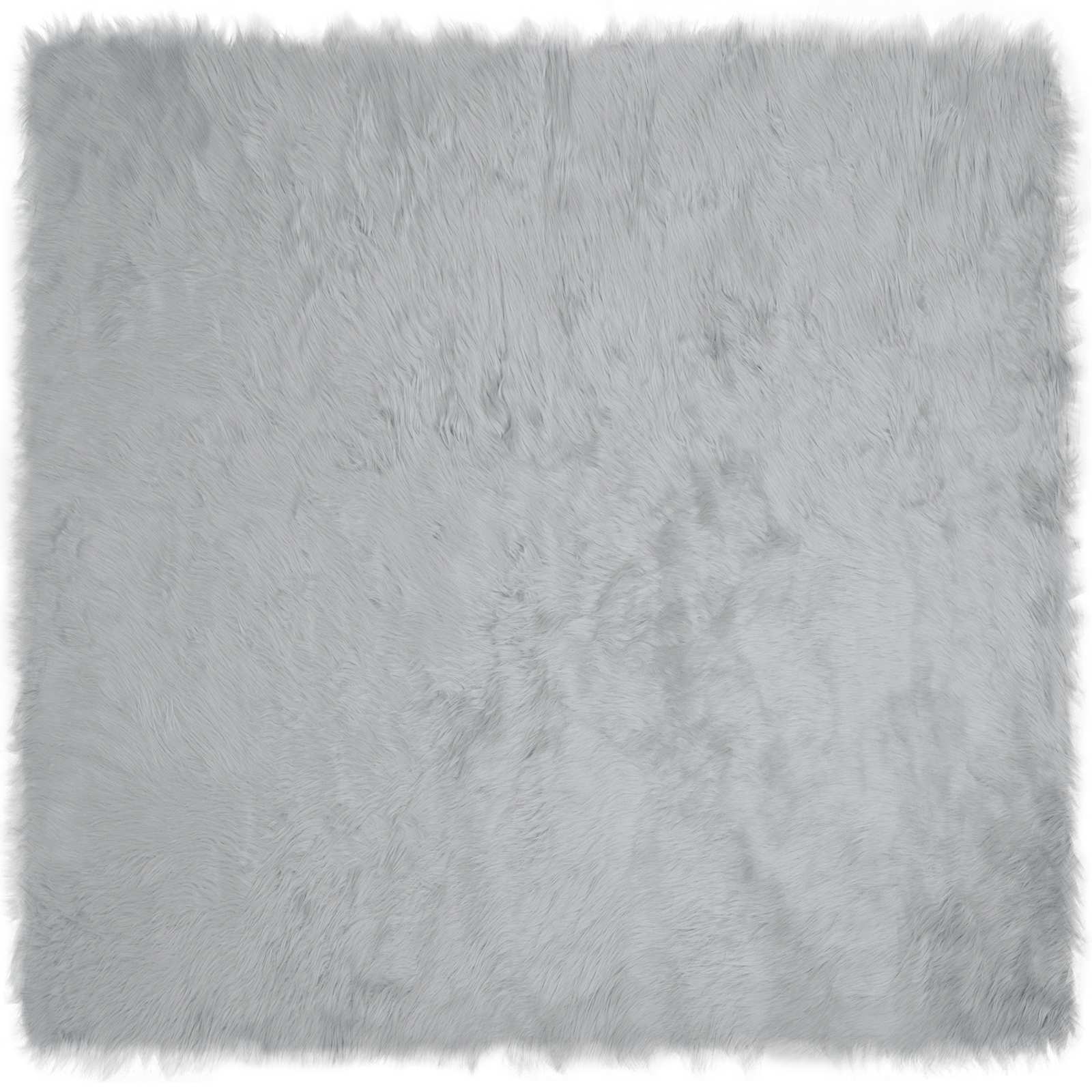 Vidaxl nep schapenvacht tapijt tafalla grijs 160 x 160 cm polyester