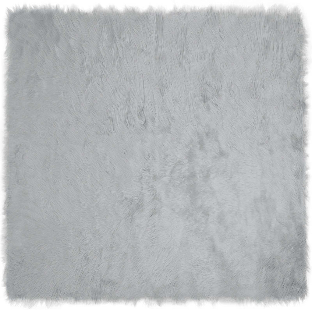 Vidaxl nep schapenvacht tapijt tafalla grijs 200 x 200 cm polyester