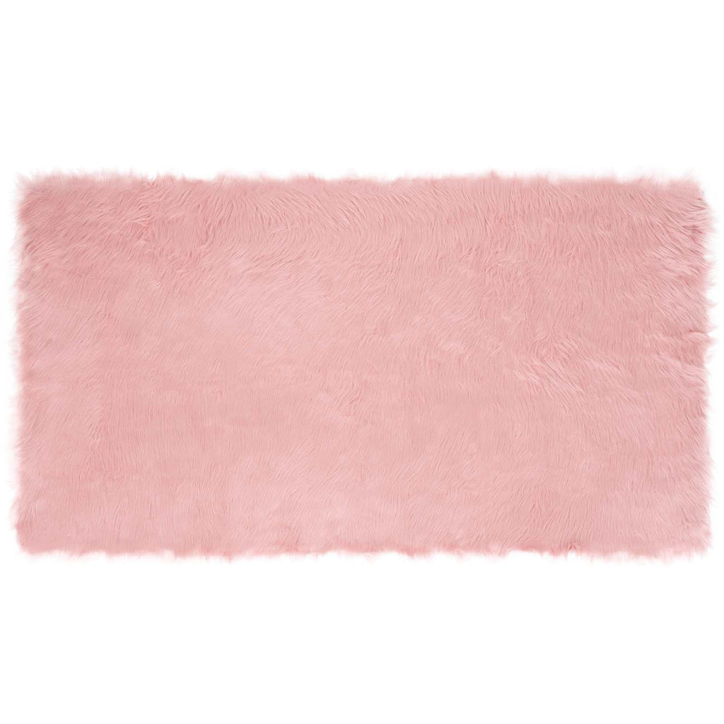 Vidaxl nep schapenvacht tapijt tafalla roze 60 x 110 cm polyester