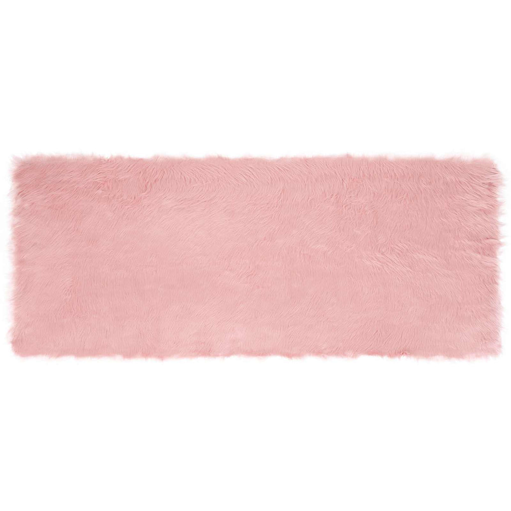Vidaxl nep schapenvacht tapijt tafalla roze 80 x 200 cm polyester