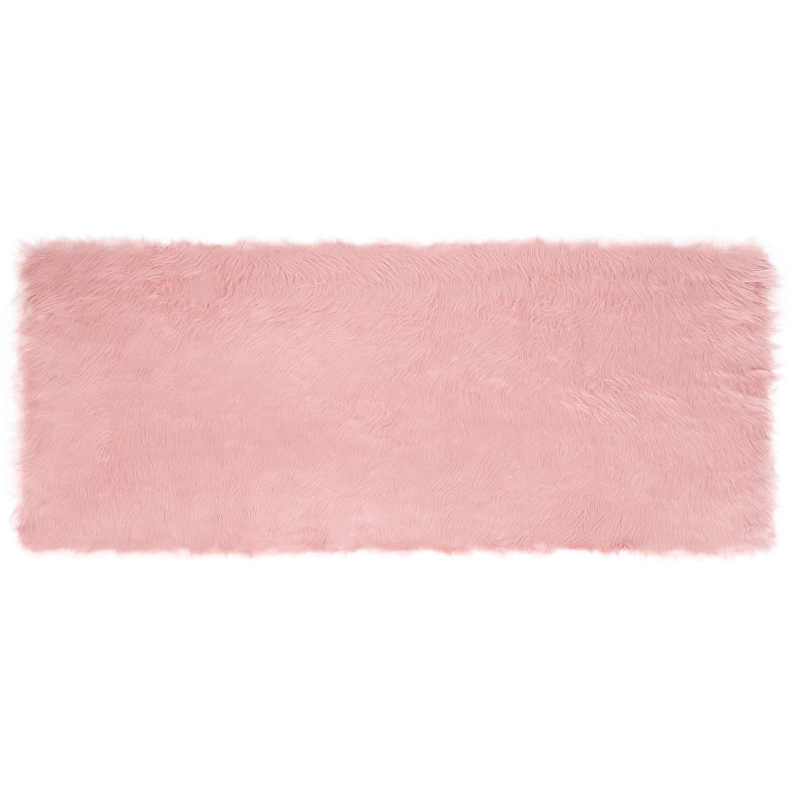 Vidaxl nep schapenvacht tapijt tafalla roze 80 x 200 cm polyester
