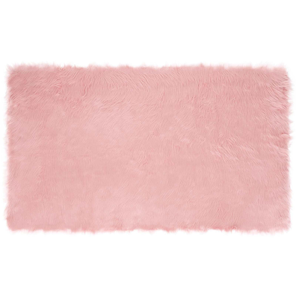 Vidaxl nep schapenvacht tapijt tafalla roze 100 x 200 cm polyester