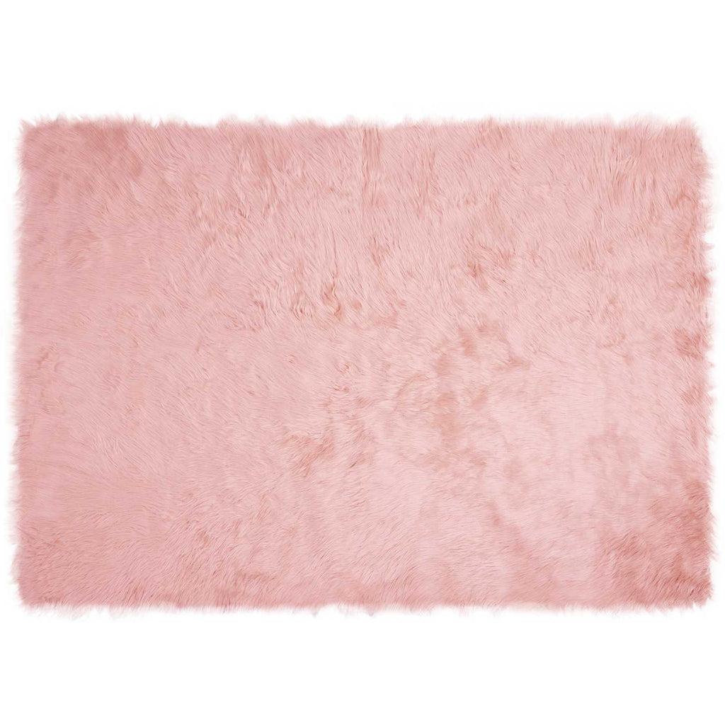 Vidaxl nep schapenvacht tapijt tafalla roze 140 x 200 cm polyester