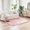 Vidaxl nep schapenvacht tapijt tafalla roze 160 x 160 cm polyester
