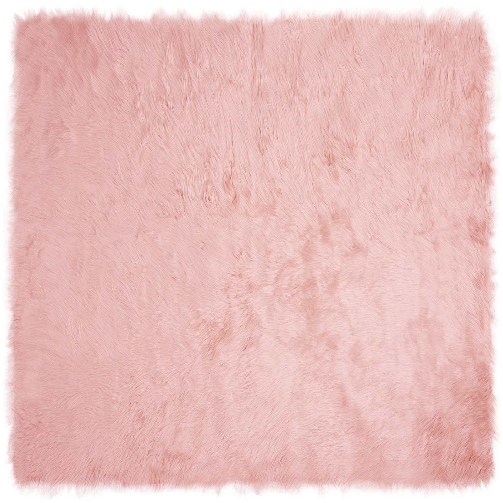 Vidaxl nep schapenvacht tapijt tafalla roze 160 x 160 cm polyester