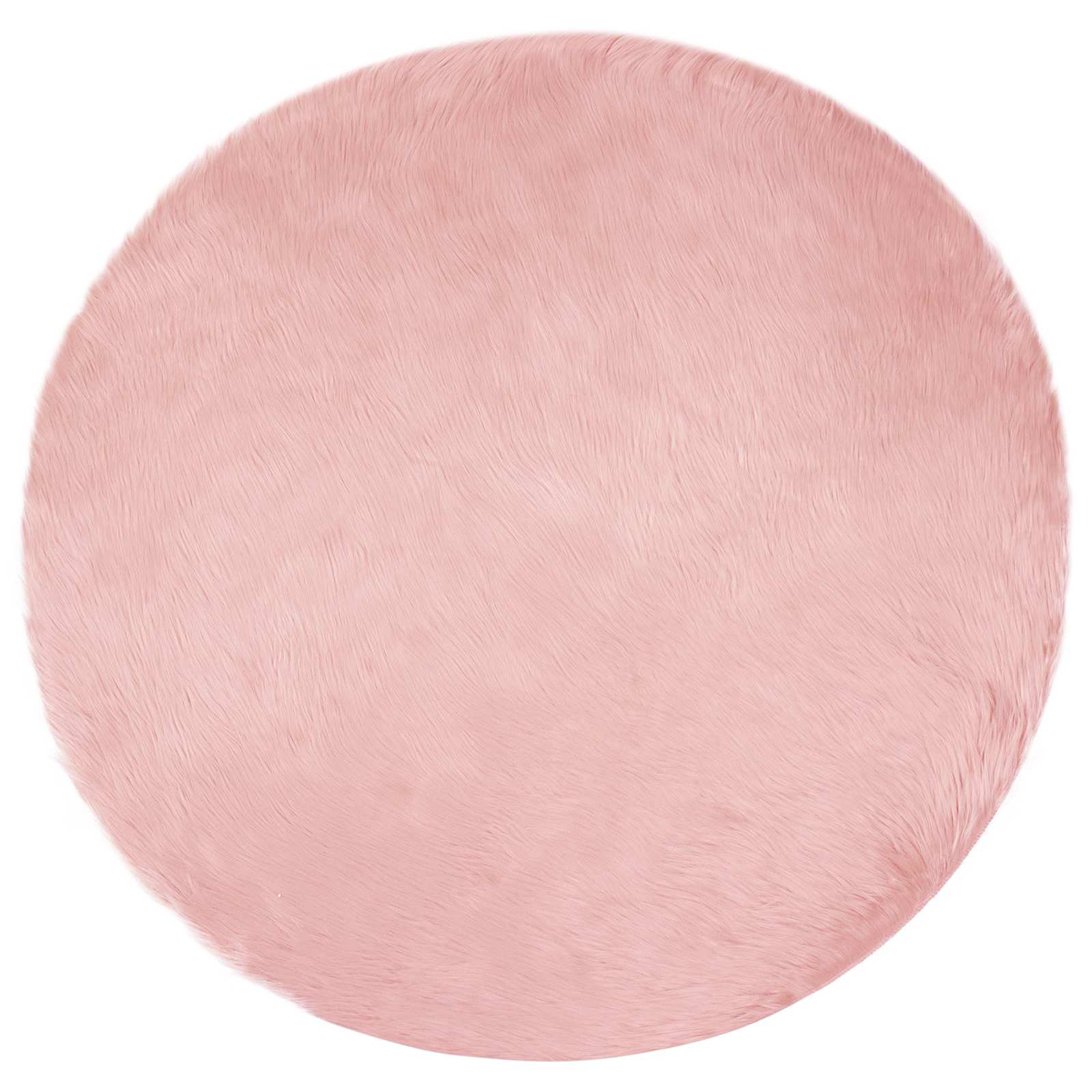 Vidaxl nep schapenvacht tapijt tafalla roze ø 160 cm polyester