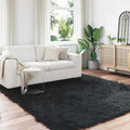 Vidaxl nep schapenvacht tapijt tafalla zwart 200 x 200 cm polyester