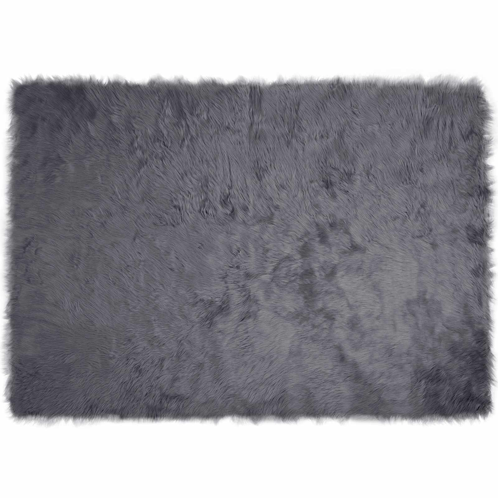 Vidaxl nep schapenvacht tapijt tafalla antraciet 140 x 200 cm