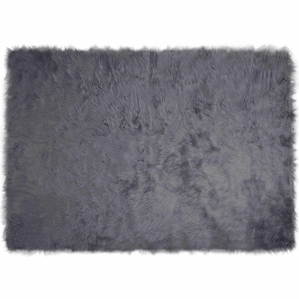 Vidaxl nep schapenvacht tapijt tafalla antraciet 160 x 230 cm