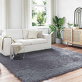Vidaxl nep schapenvacht tapijt tafalla antraciet 200 x 200 cm