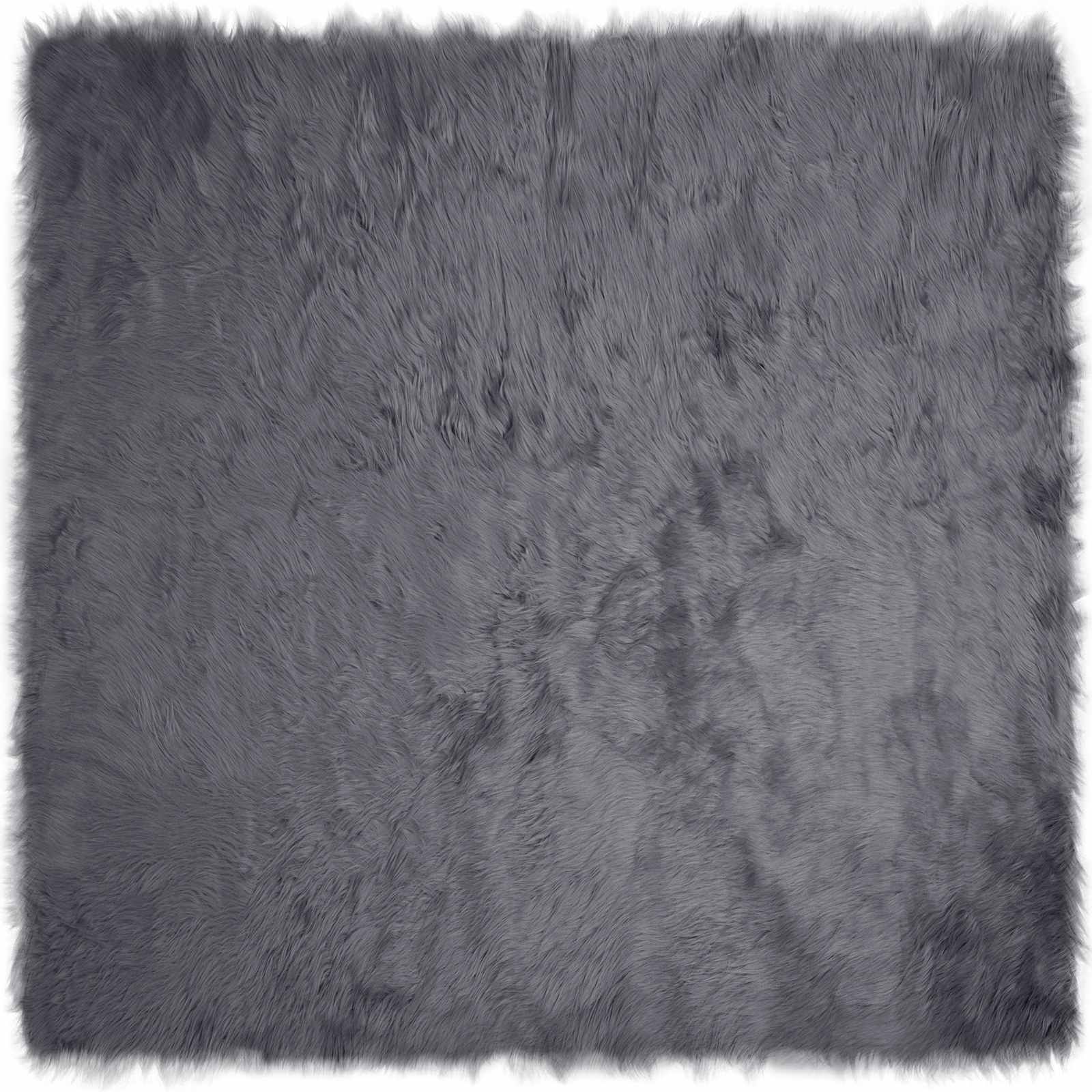 Vidaxl nep schapenvacht tapijt tafalla antraciet 200 x 200 cm