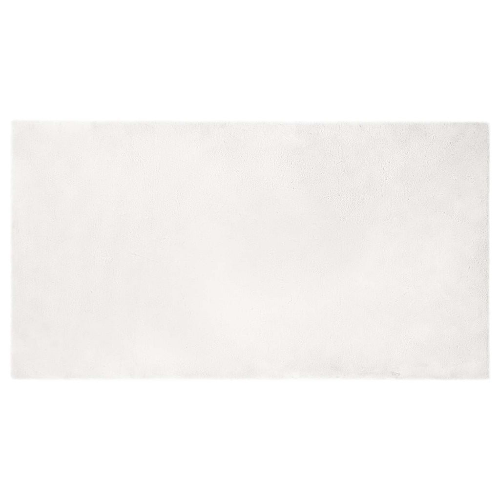 Vidaxl nep konijnenbont tapijt olite wit 80 x 150 cm polyester