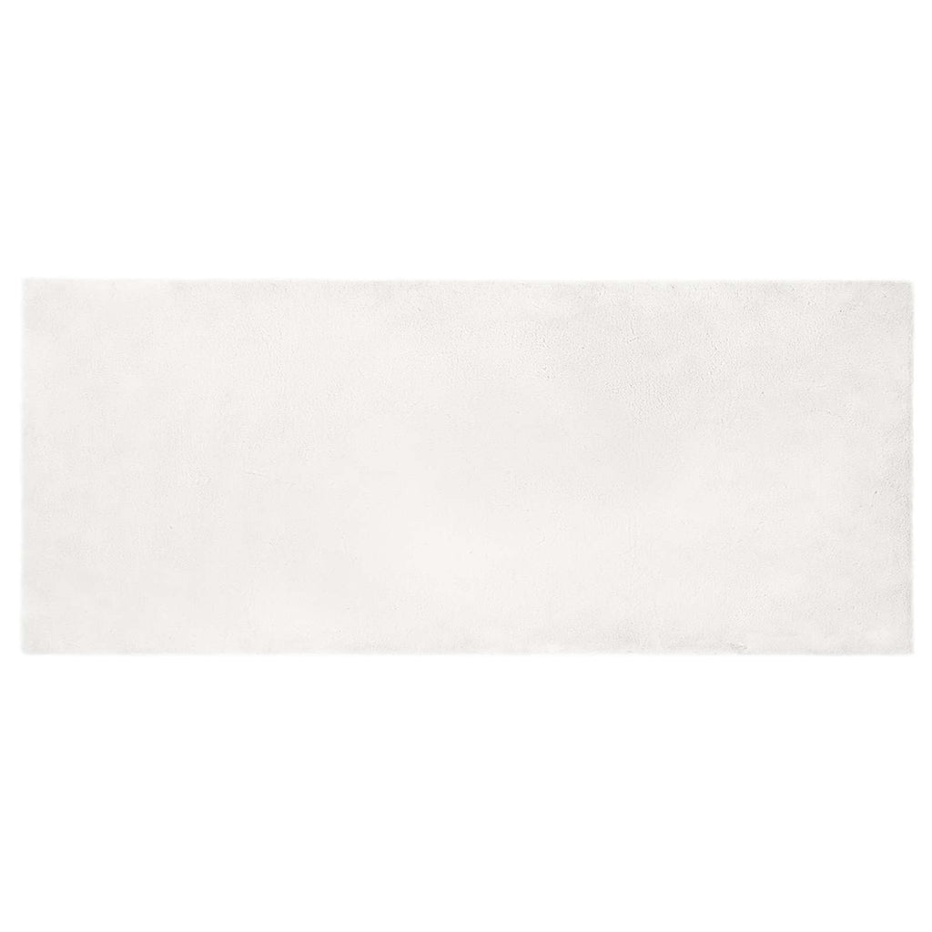 Vidaxl nep konijnenbont tapijt olite wit 80 x 200 cm polyester