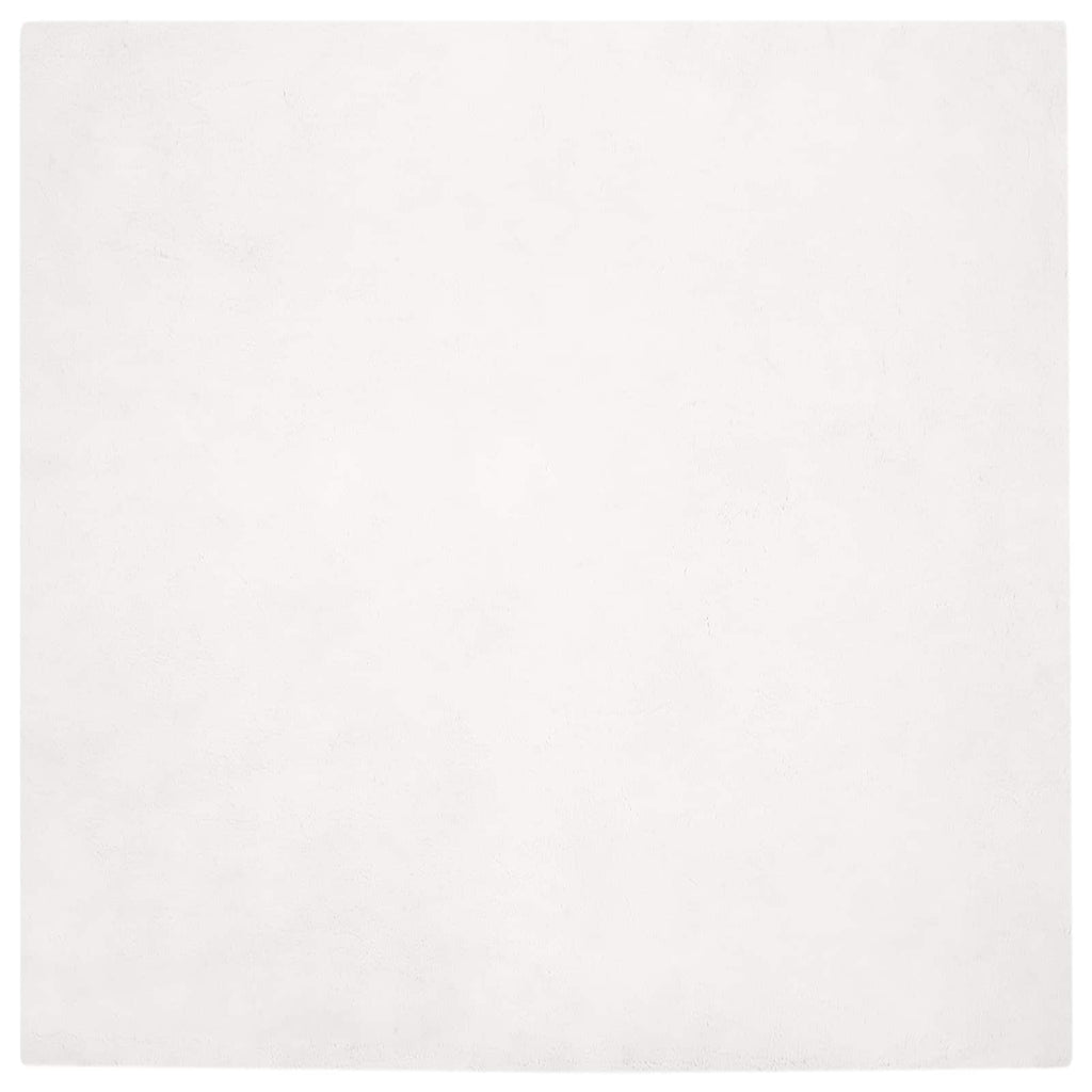 Vidaxl nep konijnenbont tapijt olite wit 200 x 200 cm polyester