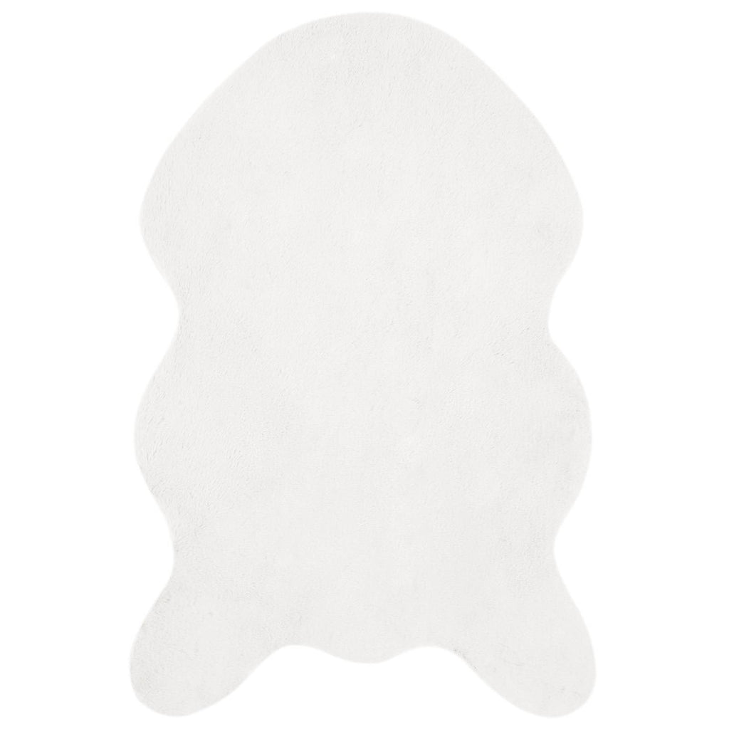 Vidaxl nep konijnenbont tapijt olite wit 60 x 90 cm polyester