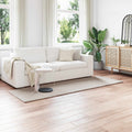 Vidaxl nep konijnenbont tapijt olite beige 80 x 250 cm polyester