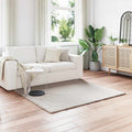 Vidaxl nep konijnenbont tapijt olite beige 120 x 120 cm polyester