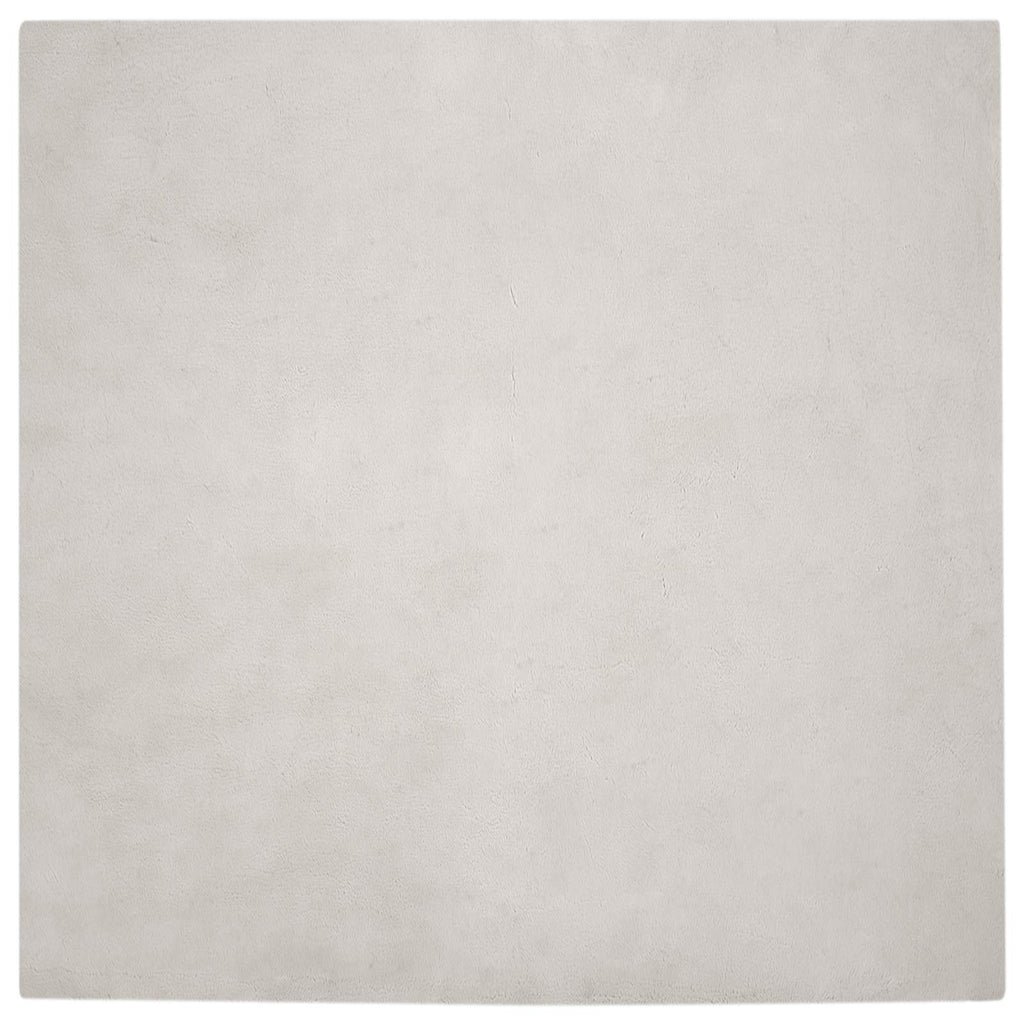 Vidaxl nep konijnenbont tapijt olite beige 200 x 200 cm polyester