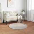 Vidaxl nep konijnenbont tapijt olite beige ø 80 cm polyester