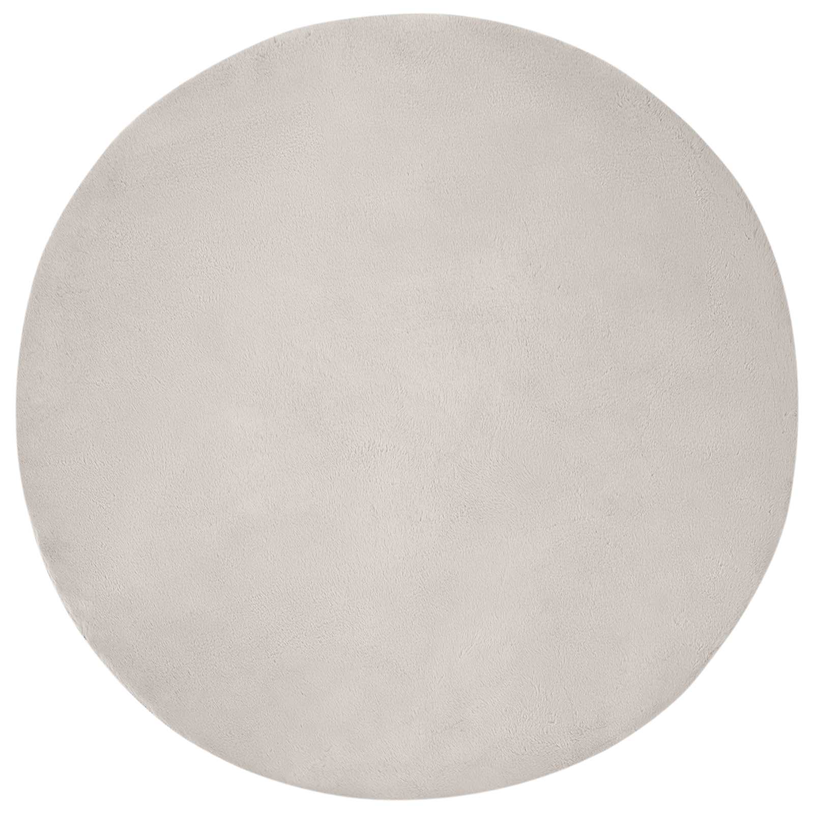 Vidaxl nep konijnenbont tapijt olite beige ø 160 cm polyester